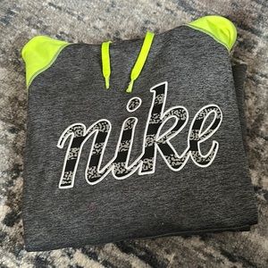 Green and gray Nike hoody